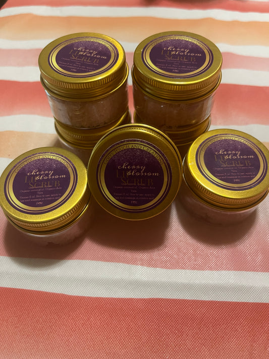 Cherry Blossom Lip Scrub and Lip brush
