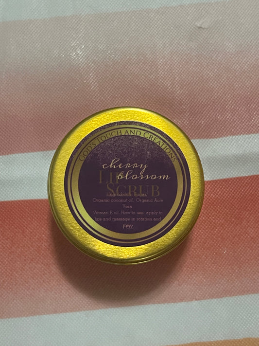 Cherry Blossom Lip Scrub and Lip brush